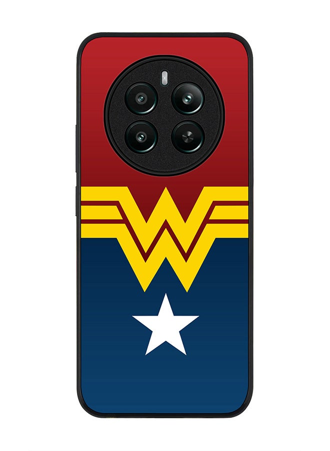 Stylizedd Rugged Black edge case for Realme 12 Plus 5G / Realme 12 4G, Slim fit Soft Case Flexible Anti Drop TPU Gel Thin Cover -  Wonder Woman - Image 1