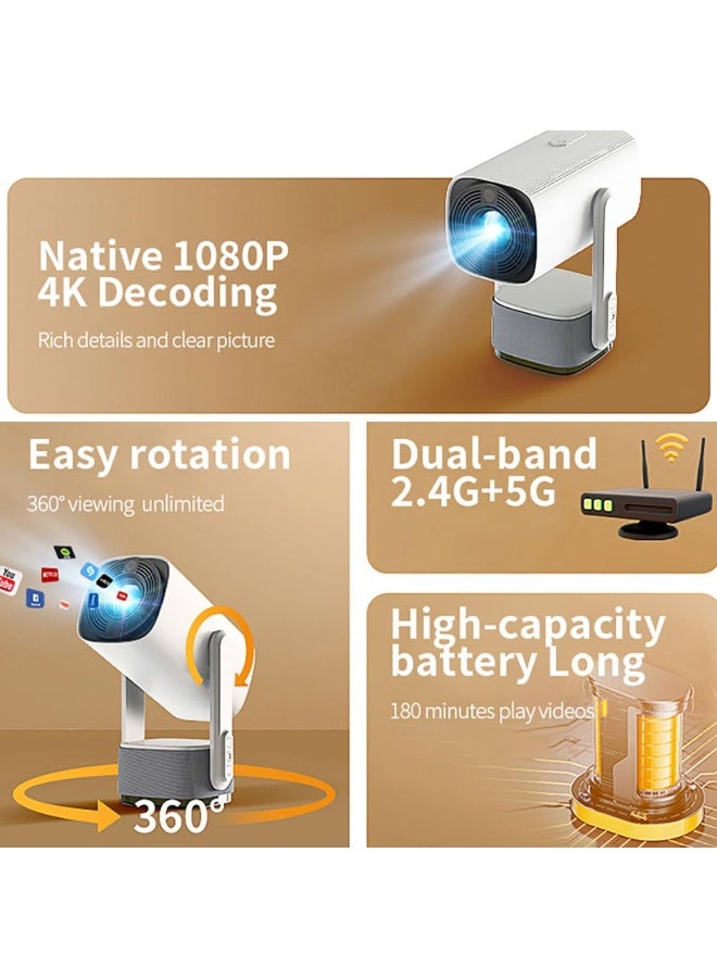Portable 4k Support LCD Projector with WiFi & Bluetooth - Image 5