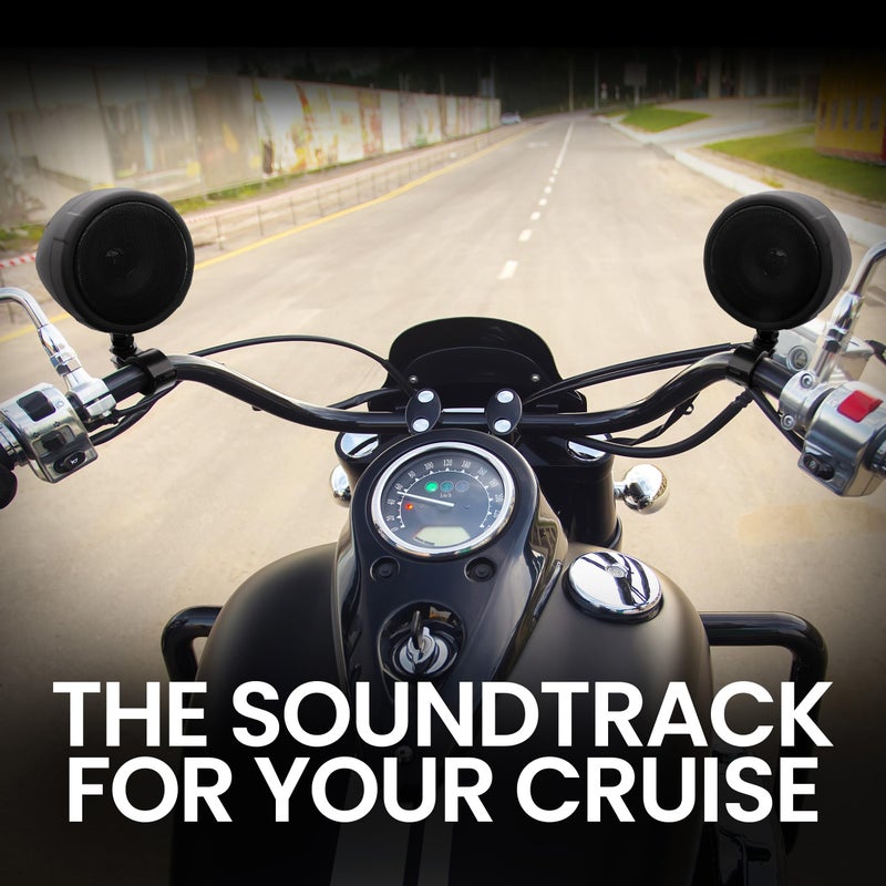 BOSS Audio Systems MCBK425BA 3 Inch Motorcycle Speakers â€“ Built-in Bluetooth Amplifier, Weatherproof, Volume Control, ATV UTV Compatible - Image 5