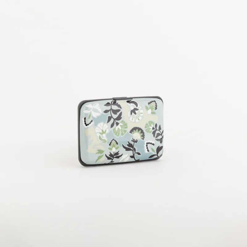 كاربيزا Women's  Bouquet Card Holder Powder Blue Multicolour