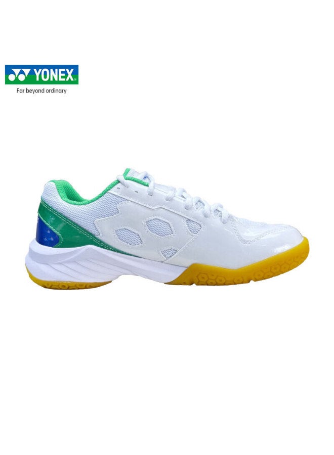 Yonex أحذية كرة الريشة من يونيكس YY للتدريب القابل للتنفس مع وسادة SHB101CR باللون الأبيض والأخضر مقاس 43 - Image 4