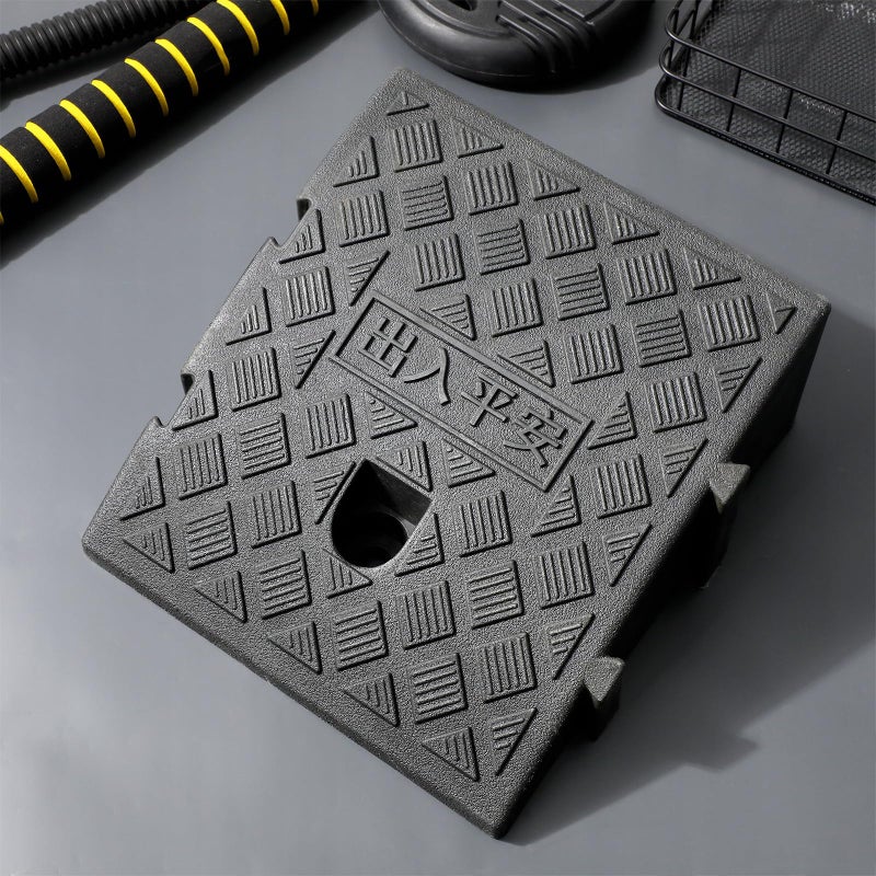 Rubber Ramp Mat 25x27x11cm Threshold Slope for Wheelchair Car Driveway Access - Image 4