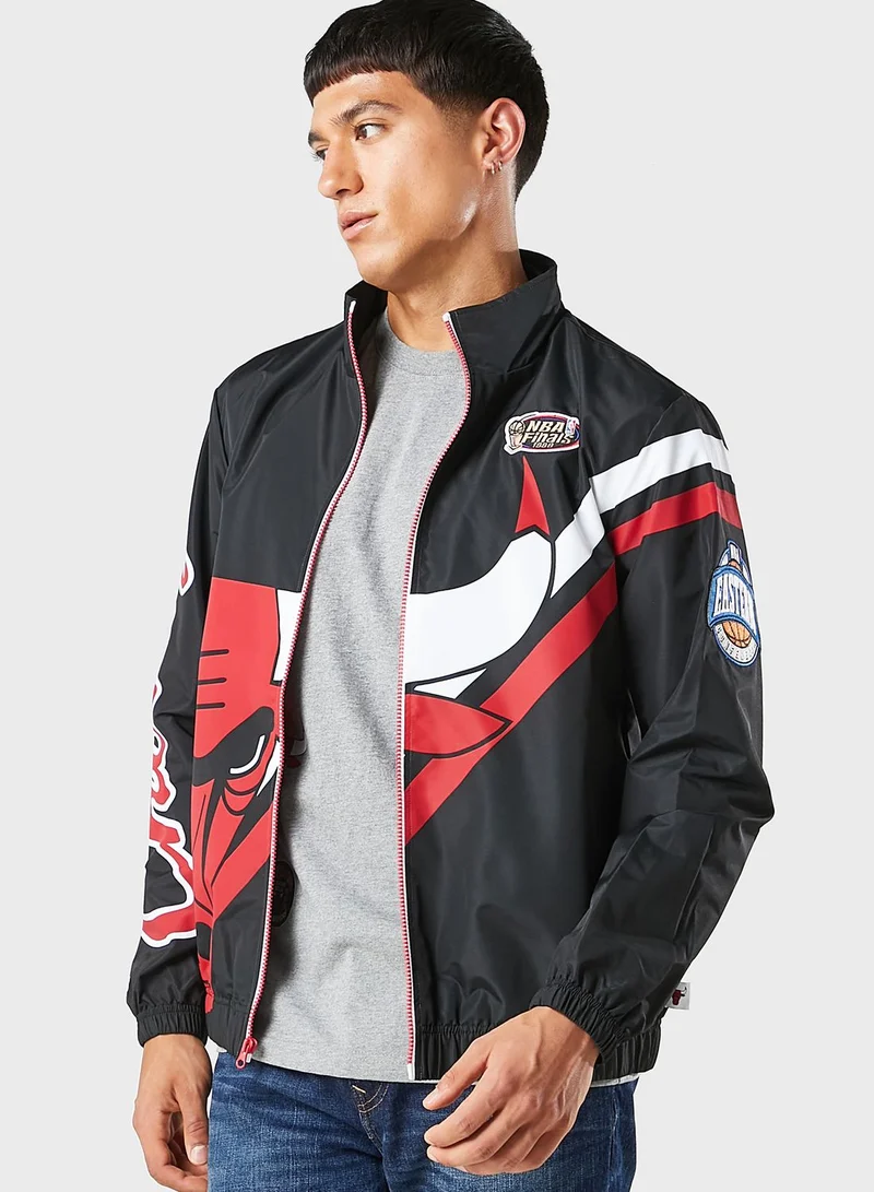 Mitchell & Ness Chicago Bulls Exploded Logo Warm Up Jacket