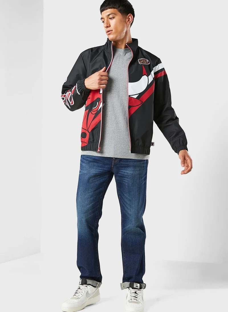 Mitchell & Ness Chicago Bulls Exploded Logo Warm Up Jacket