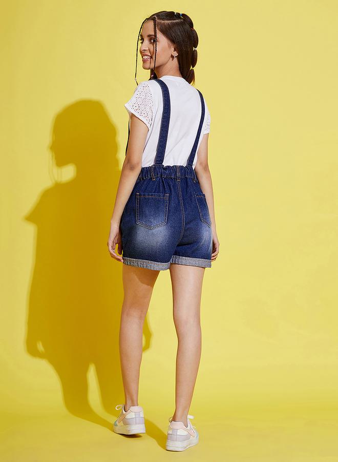 NOH.VOH Chest Pocket Denim Playsuit by Styli  - Image 2
