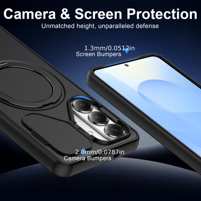 حافظة هاتف سوداء متينة ومقاومة للصدمات مع مشبك حزام لهاتف Samsung Galaxy S26 Plus - Image 3