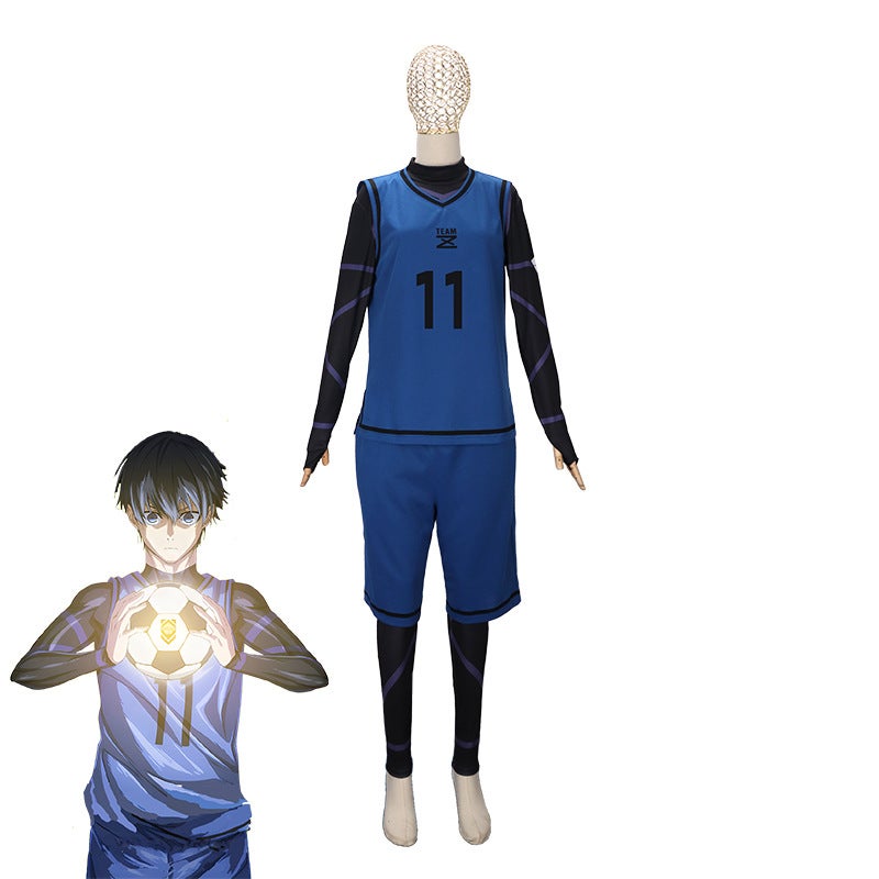 BLUELOCK blue prison jersey cos suit Jie Shi Yi Feng Le Back to Thousand Cut Leopard Ma Guo Shen Lian Jie football suit - Image 2