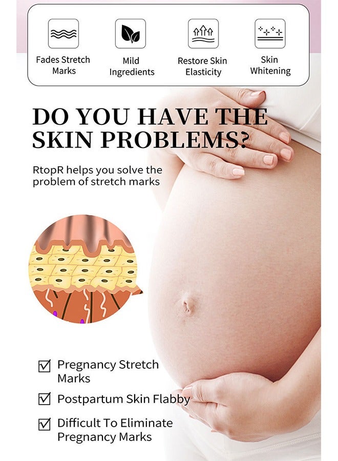 LIFUSHA Pregnancy Scars Cream - Stretch Marks Removal Cream Removes Stretch Marks Eliminate Pregnancy Scars Maternity Repair Anti-Winkle Anti-Aging Firming Skin Treatment Cream 40g - Image 4