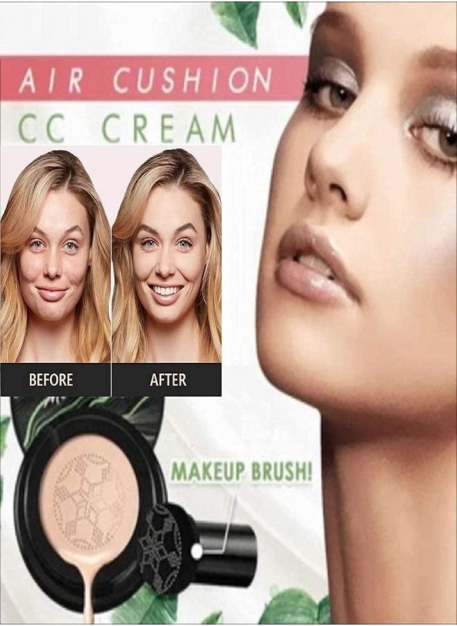 SUNISA - Sunisa Mushroom Head Air Cushion CC Cream Foundation Long-Lasting Coverage of Blemishes, Even Skin Tone, Suitable for All Skin Types - Image 1