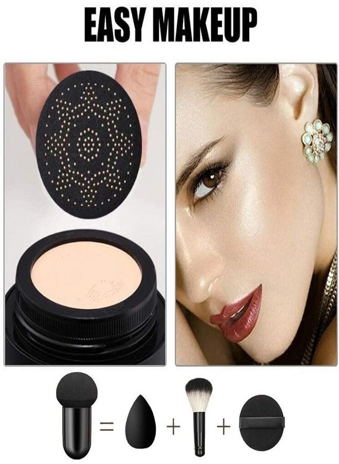 SUNISA - Sunisa Mushroom Head Air Cushion CC Cream Foundation Long-Lasting Coverage of Blemishes, Even Skin Tone, Suitable for All Skin Types - Image 1