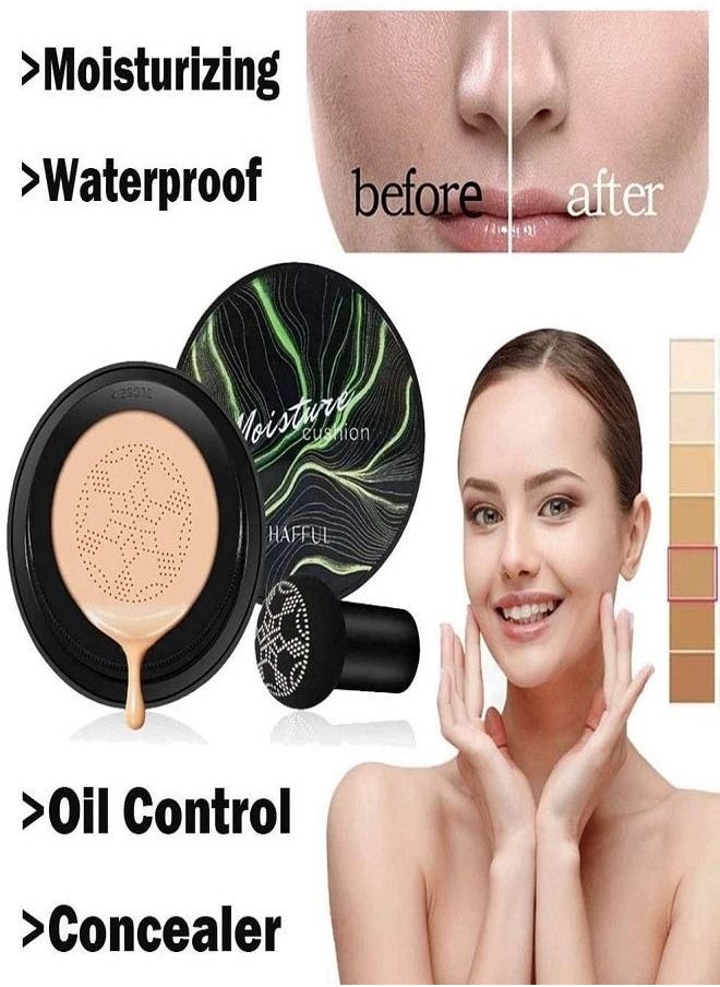 SUNISA - Sunisa Mushroom Head Air Cushion CC Cream Foundation Long-Lasting Coverage of Blemishes, Even Skin Tone, Suitable for All Skin Types - Image 1