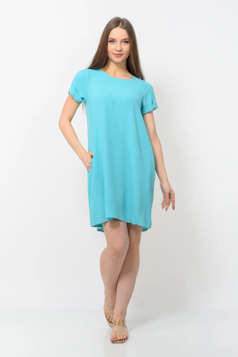 نوسيل Textured Turquoise Dress