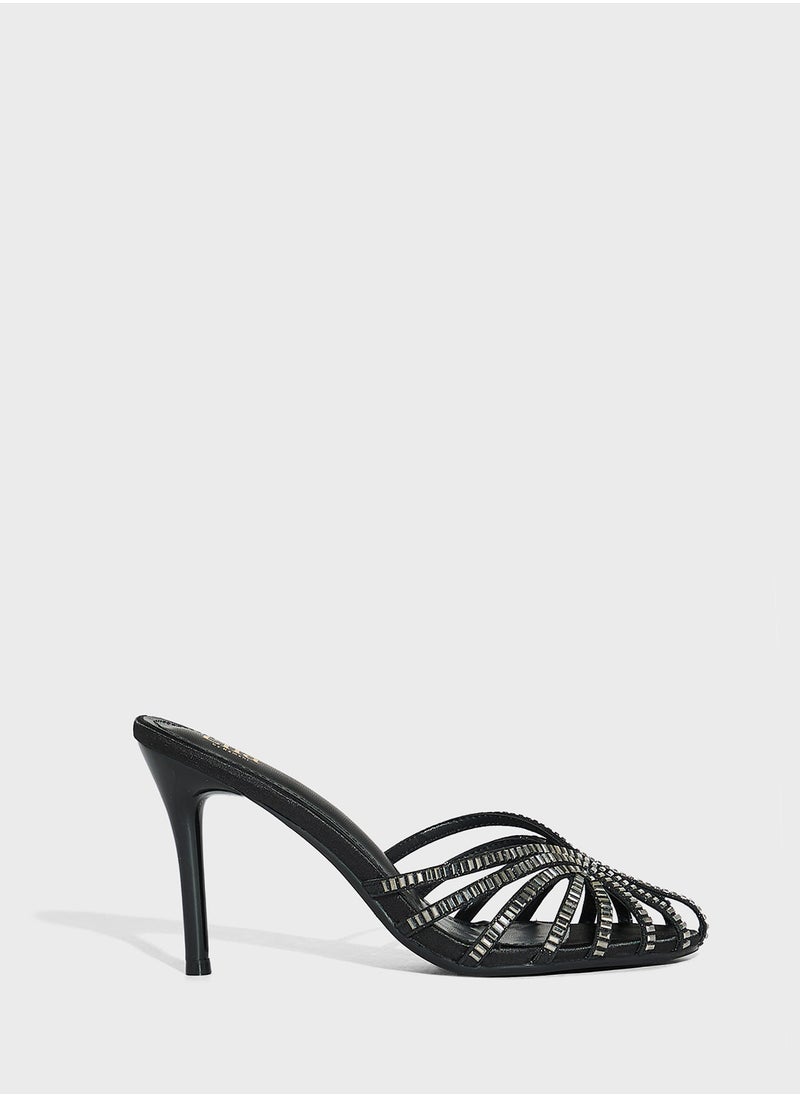 Ella Limited Edition - Embellished Mule Heel Sandal - Image 1