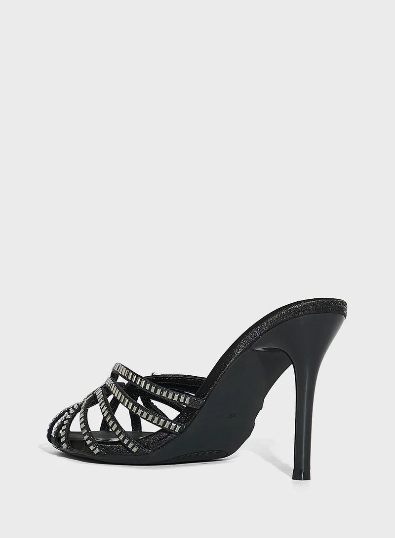 Ella Limited Edition Embellished Mule Heel Sandal