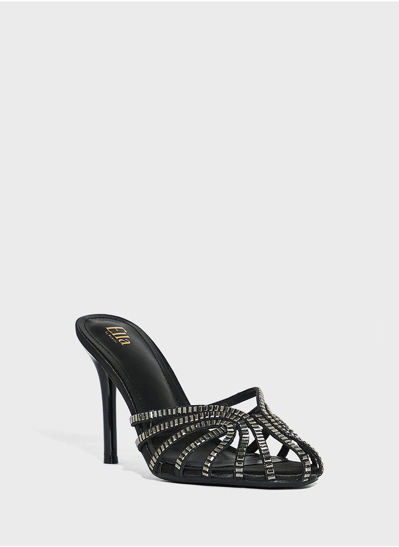 Ella Limited Edition - Embellished Mule Heel Sandal - Image 1