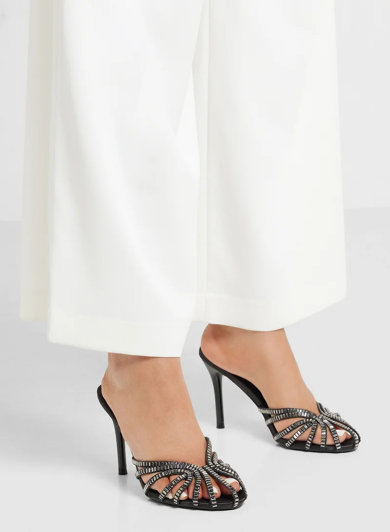 Ella Limited Edition Embellished Mule Heel Sandal