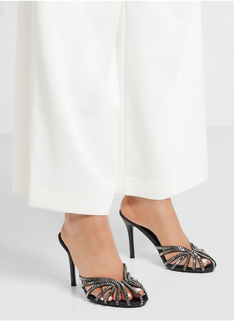 Ella Limited Edition - Embellished Mule Heel Sandal - Image 1