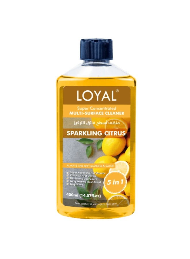 loyal منظف متعدد الأسطح مركز فائق برائحة الحمضيات المتلألئة 400 مل