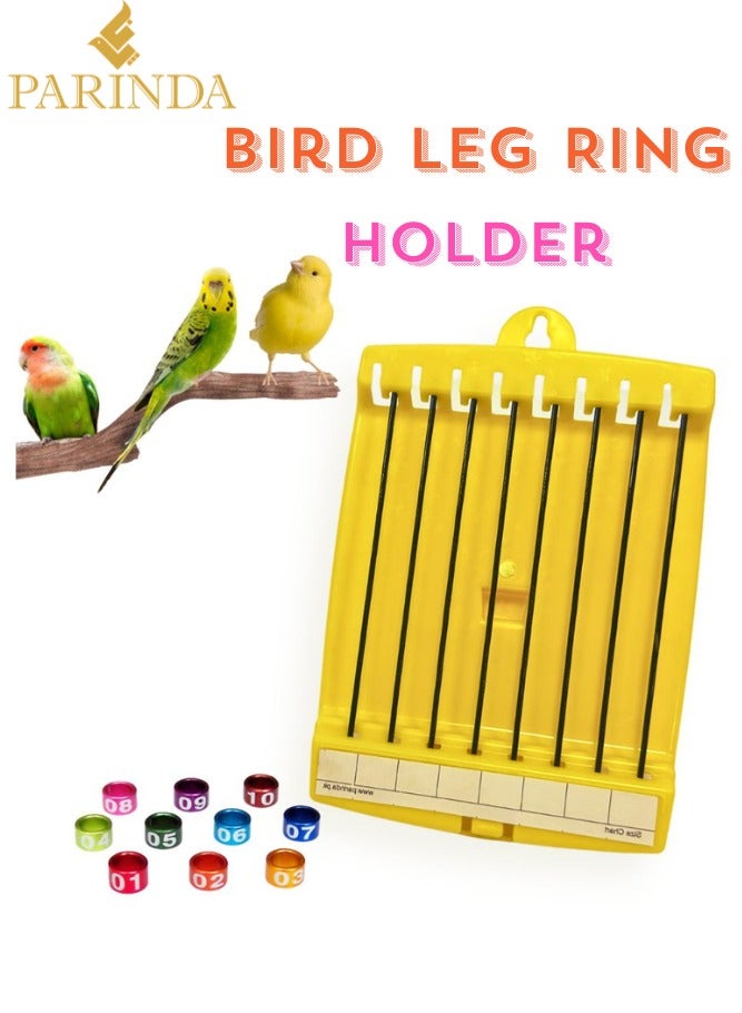 PARINDA Bird Leg Ring Holder 8 Columns Ring Holder,Store Upto 200 rings from,2-8mm Ring Sizes,For all Sizes Parrot Leg Rings  - Image 1