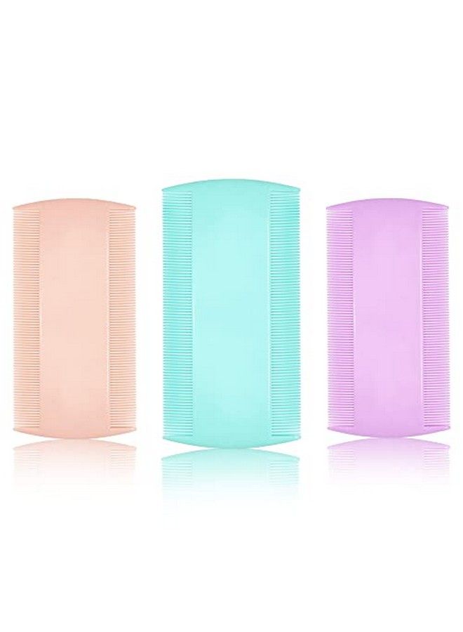 Sanas 3 Pieces Lice Comb Lice And Nits Removal Comb Dandruff Dust Narrow Teeth Comb for Women and Men; Random Colors Pack of 3 - Image 1