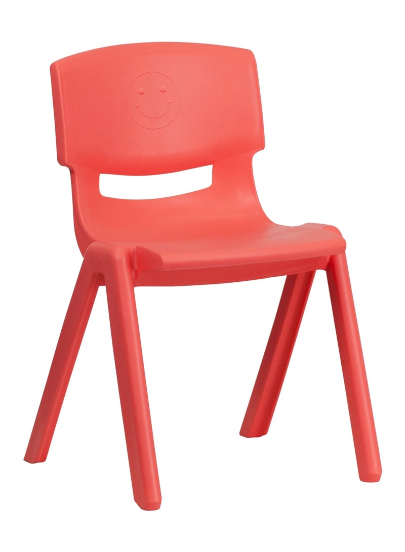 فنز  كراسي تعليمية بلاستيكية قابلة للتكديس من فنز للأطفال، 42 × 38 × 61 سم، الكرسي المثالي لغرف اللعب والمدارس ودور الحضانة والمنزل، أحمر - Image 1