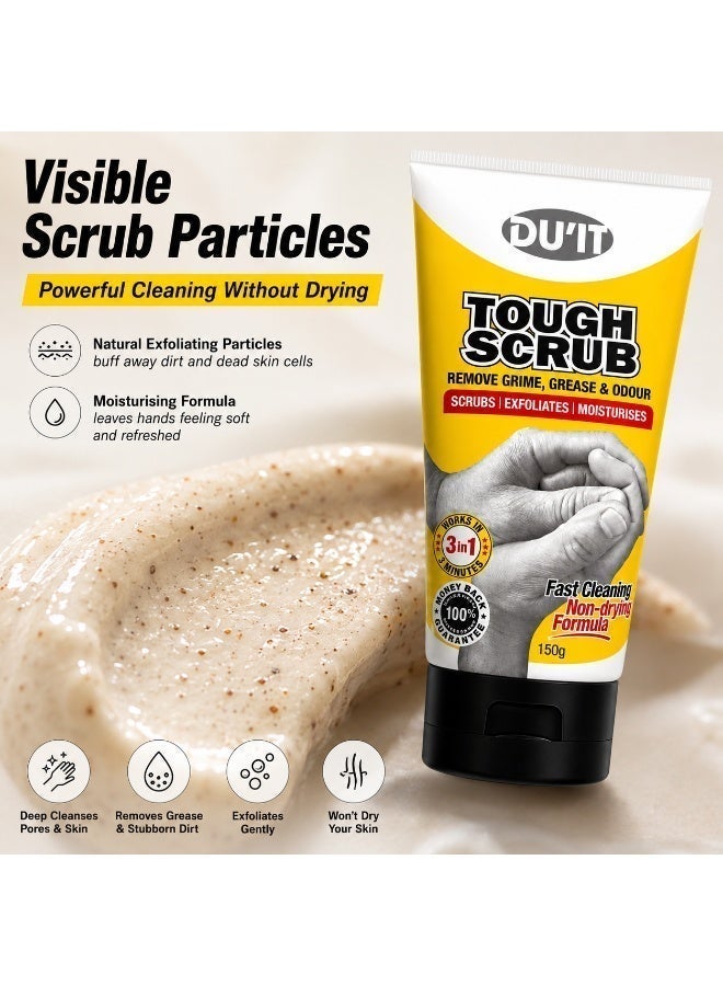 DU'IT Tough Scrub 3-In-1 Hand Scrub and Wash 150g – Exfoliating Hand Cleanser for Deep Cleaning - Image 5