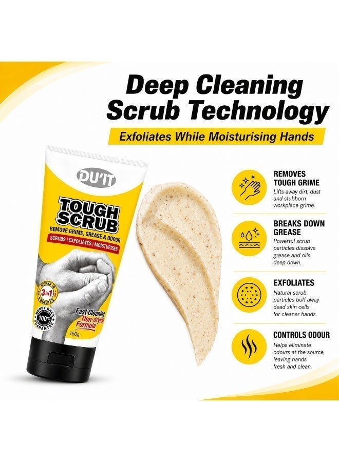 DU'IT Tough Scrub 3-In-1 Hand Scrub and Wash 150g – Exfoliating Hand Cleanser for Deep Cleaning - Image 3
