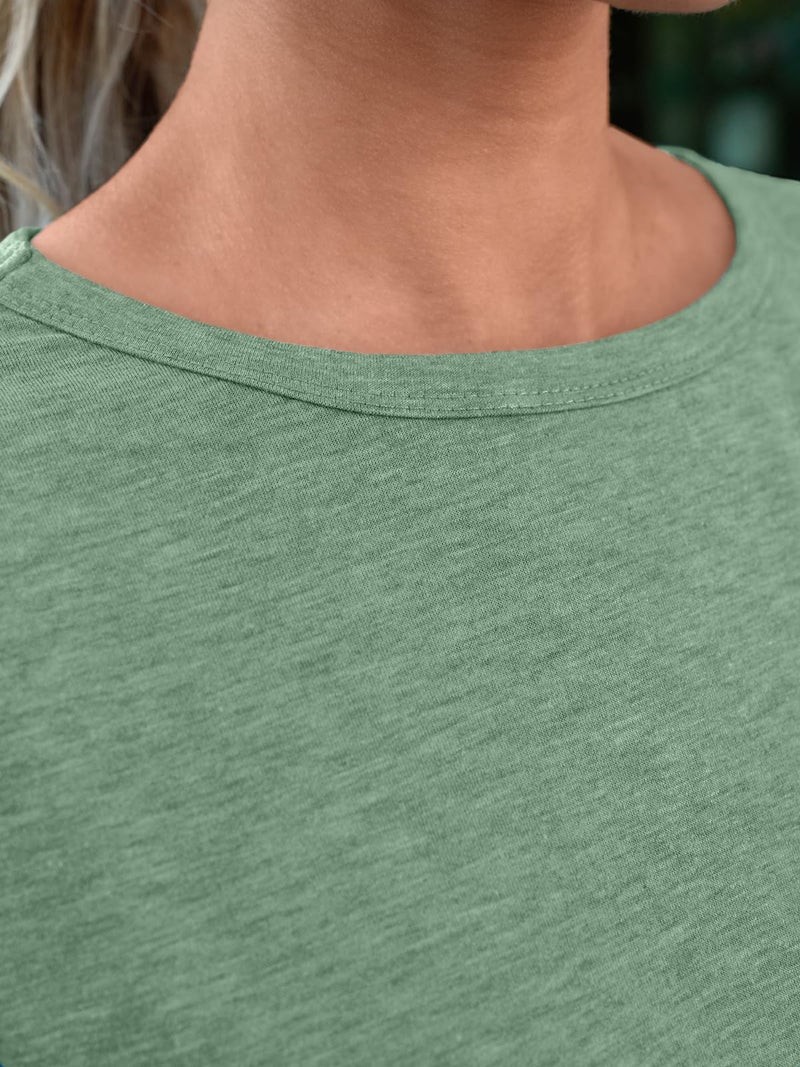 AUTOMET Women's St. Patrick's Day Green T-Shirt, Soft Basic Crew Neck Tops for Spring Summer Everyday Wear 02lightgreen L - Image 5