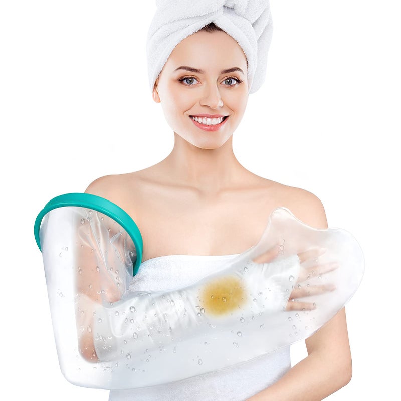 Cast Cover for Shower Arm Adult Waterproof Cast Cover Full Arm Cast Protector for Shower Bath Arm Cast and Bandage Cover for Broken Hands Wrists Wounds Burns