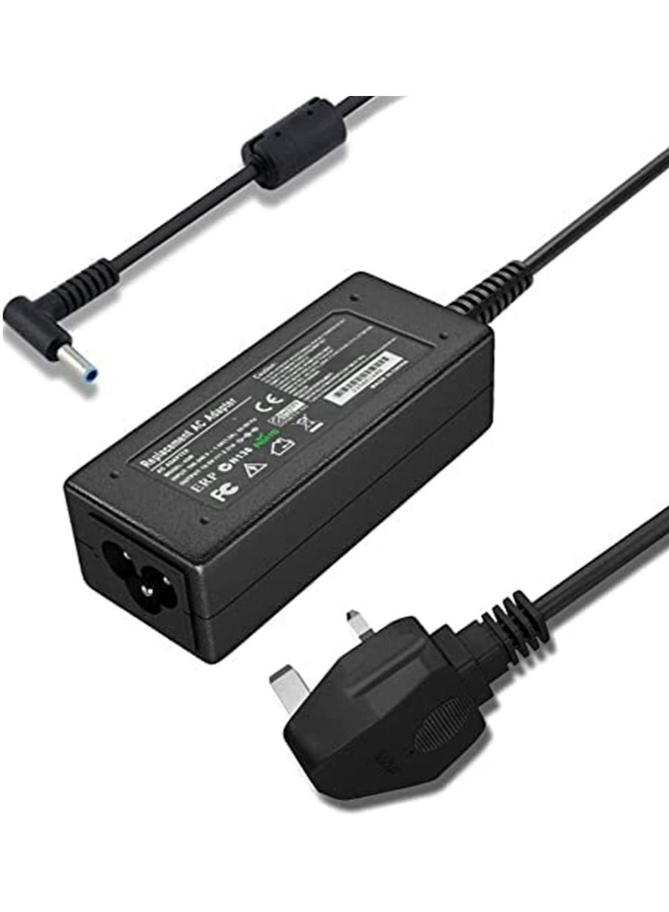 65W 45W Laptop Charger Replacement for HP pavilion 11 13 14 15 17;HP Stream 11 13 14;HP Spectre X360;HP Chromebook 11 14 Ac Adapter Power Supply via blue tip