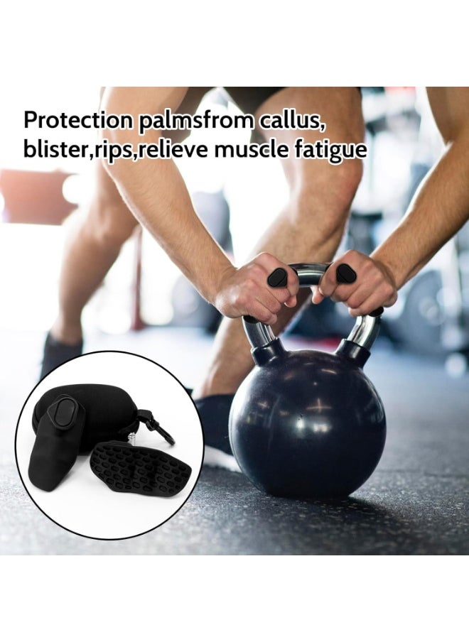 Generic 2 Pcs Weight Lifting Gloves for Men Women: Rubber Gym Weightlifting Anti-Slip Workout Grips for Gym Training and Exercise, Weight Lifting, Dumbbell, Deadlift, Bar Pad Pull Up Grippers No Sweaty  - Image 5
