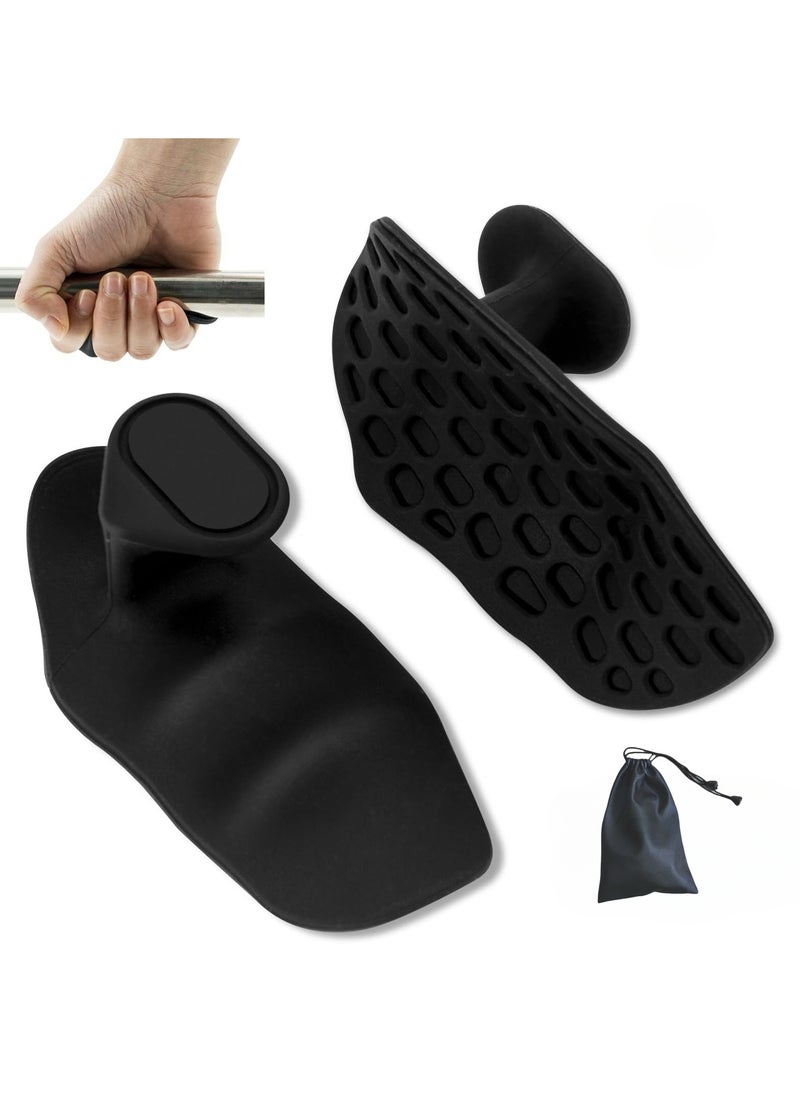 Generic 2 Pcs Weight Lifting Gloves for Men Women: Rubber Gym Weightlifting Anti-Slip Workout Grips for Gym Training and Exercise, Weight Lifting, Dumbbell, Deadlift, Bar Pad Pull Up Grippers No Sweaty  - Image 1
