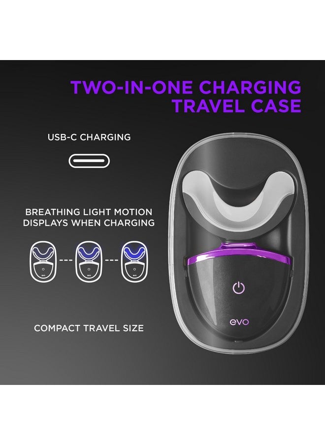 EVO Led Light Teeth Whitening Kit With Blue Light Mouthpiece, Enamel Safe Stain Remover, Charging Travel Case, Includes 3 Whitening Pens, 30-Minute Treatments  - Image 5