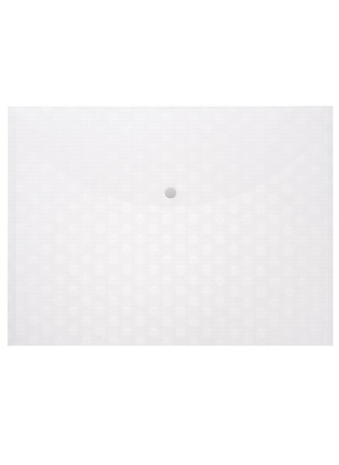 1-Piece Clear Document Bag With Button Closure White