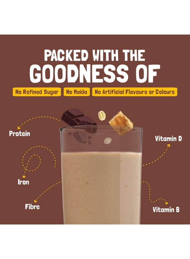 Slurrp Farm No Sugar Chocolate Nutrition Powder Milk Mix, Sweetened with Jaggery Powder, Contains Jowar and Oats, with 10 Essential Nutrients, 250 g - Image 4