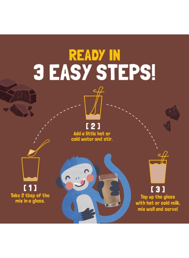 Slurrp Farm No Sugar Chocolate Nutrition Powder Milk Mix, Sweetened with Jaggery Powder, Contains Jowar and Oats, with 10 Essential Nutrients, 250 g - Image 2