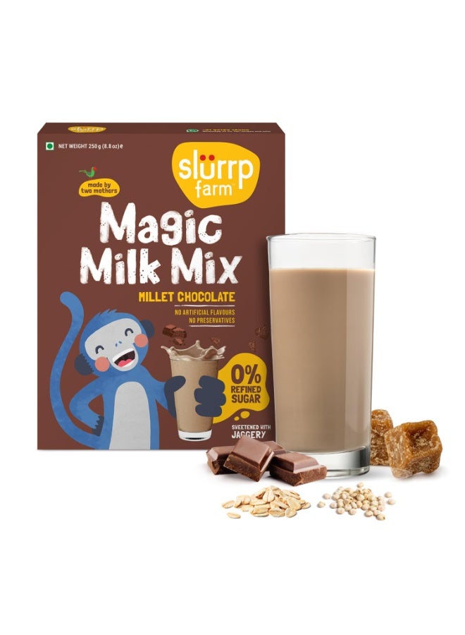 Slurrp Farm No Sugar Chocolate Nutrition Powder Milk Mix, Sweetened with Jaggery Powder, Contains Jowar and Oats, with 10 Essential Nutrients, 250 g - Image 5