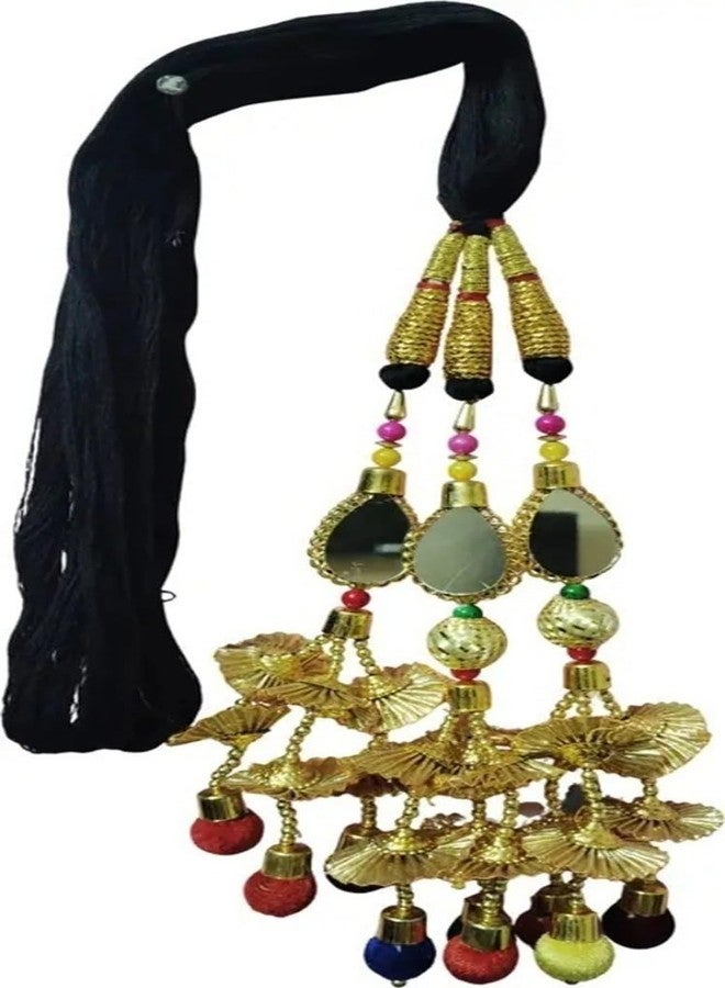 VIYANSHI Multicolor Parandi Paranda for Women & Girls | Traditional Choti Braid Tassel Hair Accessory | Punjabi Braid Extension for Festivals, Weddings & Cultural Functions - Image 1