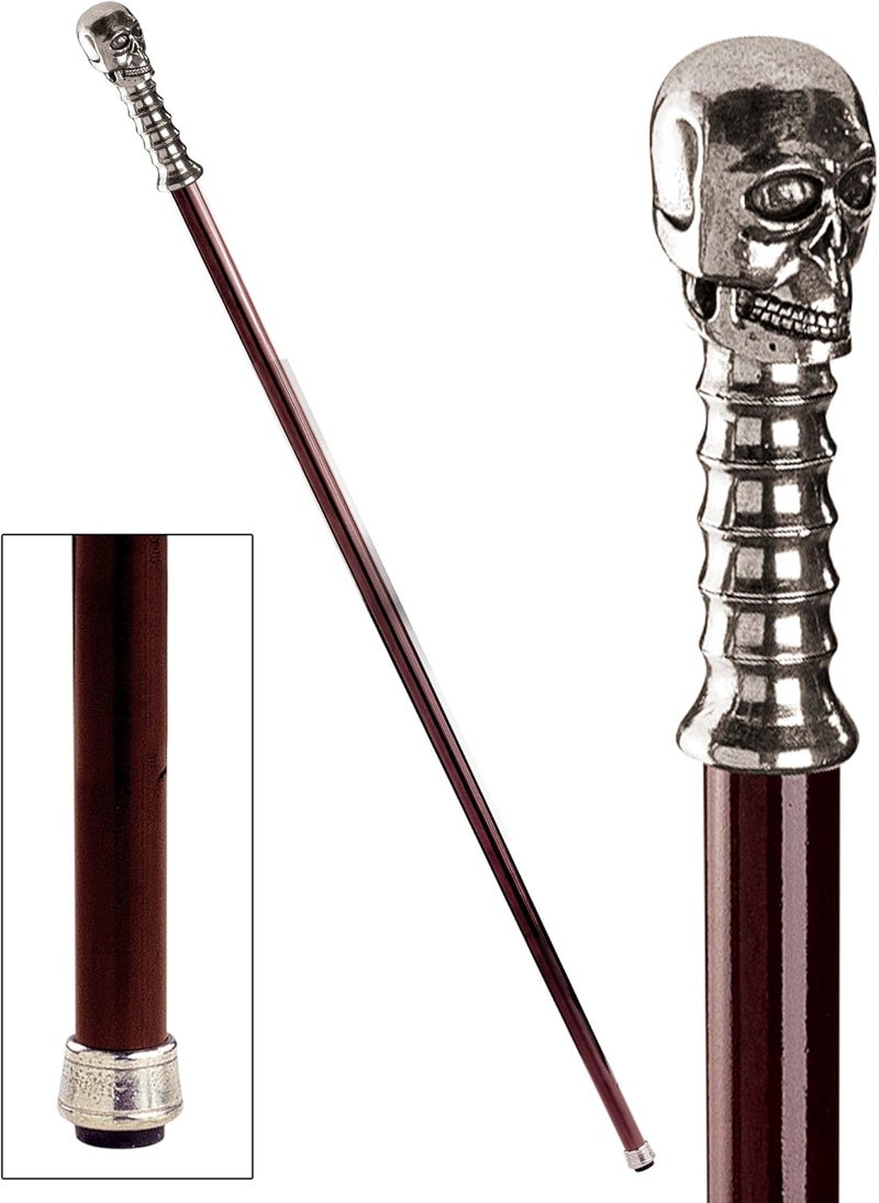 Design Toscano Alas, Poor Yorick Pewter Walking Stick - Image 2