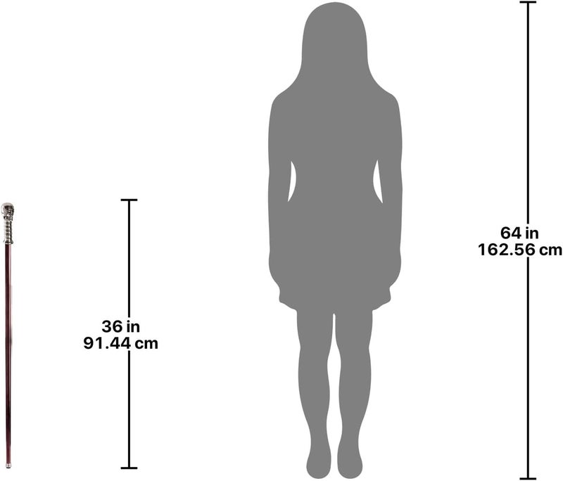 Design Toscano Alas, Poor Yorick Pewter Walking Stick - Image 4