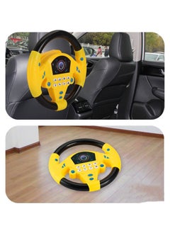 Goolsky Simulated Driving Controller Portable Simulated Driving Steering Wheel Copilot Toy Children's Educational Sounding Toy Small Steering Wheel Toy Gift Funny Interactive Driving Wheel with Music  - Image 3