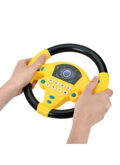 Goolsky Simulated Driving Controller Portable Simulated Driving Steering Wheel Copilot Toy Children's Educational Sounding Toy Small Steering Wheel Toy Gift Funny Interactive Driving Wheel with Music  - Image 2