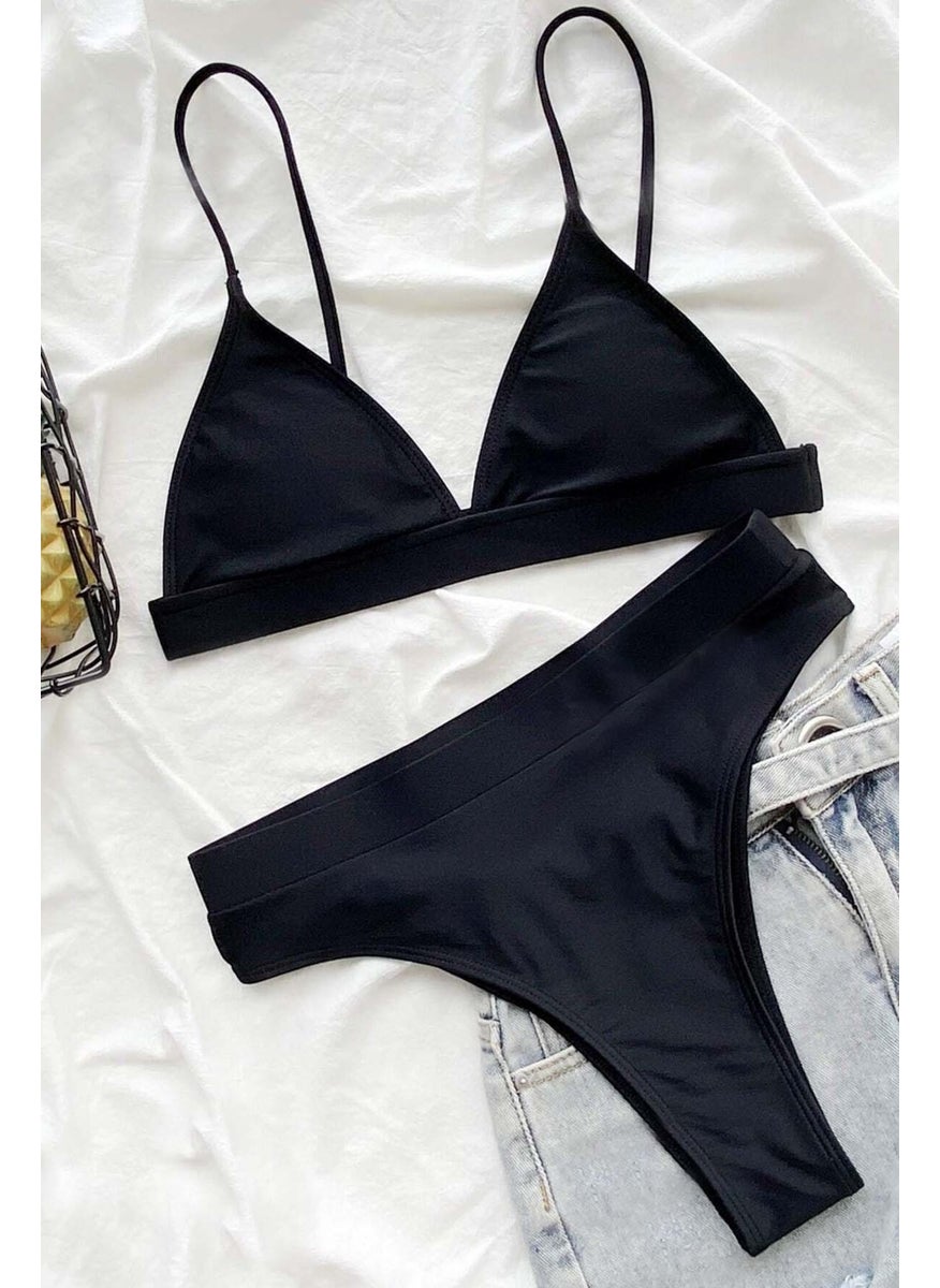 Angelsin - High Waist Black Bikini Bottom - Image 1
