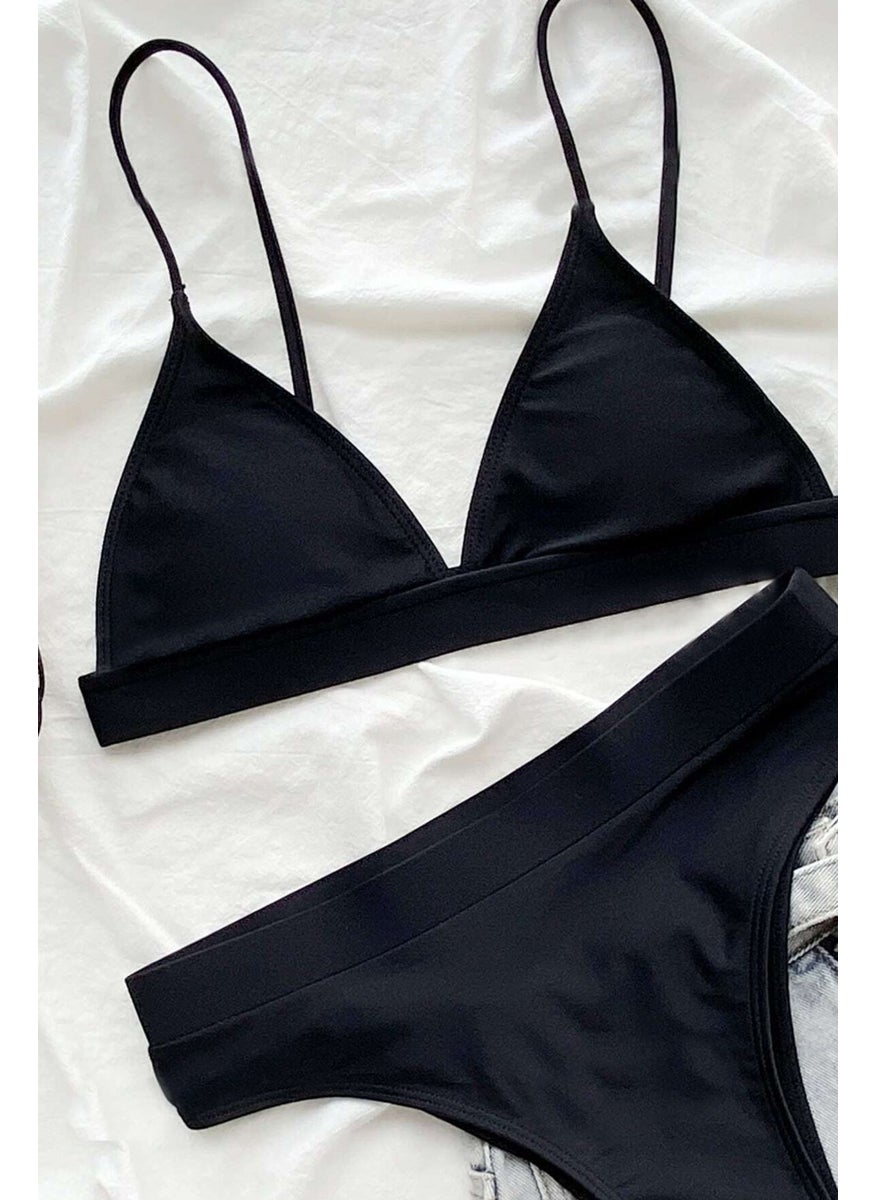 Angelsin - High Waist Black Bikini Bottom - Image 1