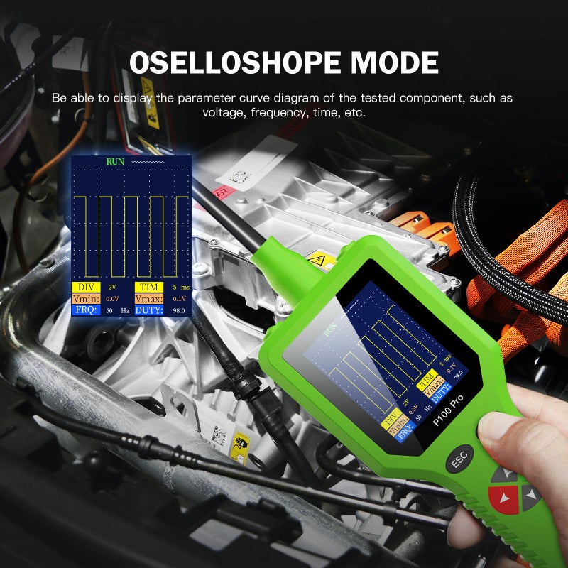 P100 Pro 9-30V Car Circuit Tester Automotive Circuit Diagnostic Tester 12V 24V Circuit Probe Kit Multimeter Digital Oscilloscope Parts Activation/0-5V Adjustable Power Supply/Multiple - Image 2