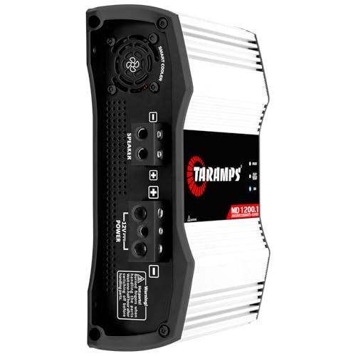 Taramp's Taramps MD 1200.1 4-Ohms Car Amplifier, 1200W RMS Full Range Digital Monoblock Class D MOSFET Amp, Crossover High/Low Pass Filter, Bass Boost, Gain Control LED Power Indicator, High Performance Audio - Image 2