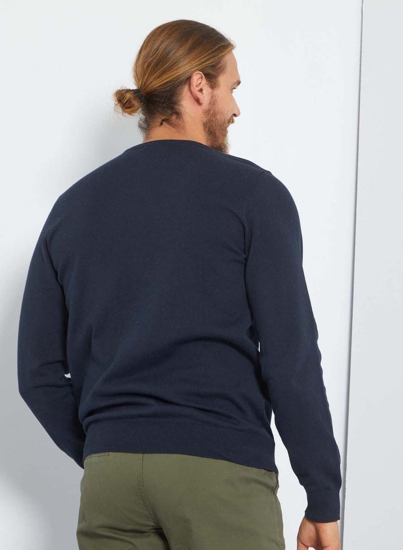 Kiabi round-neck-sweater-blue-1 - Image 5