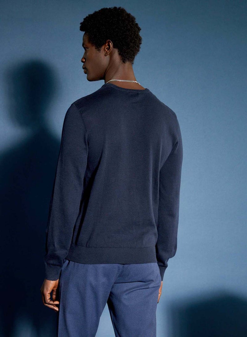 Kiabi round-neck-sweater-blue-1 - Image 4