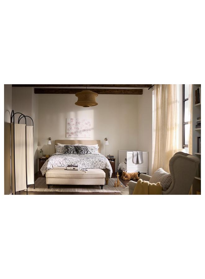 erorex Sheer curtains, 1 pair, light beige/with heading tape, 145x300 cm - Image 3