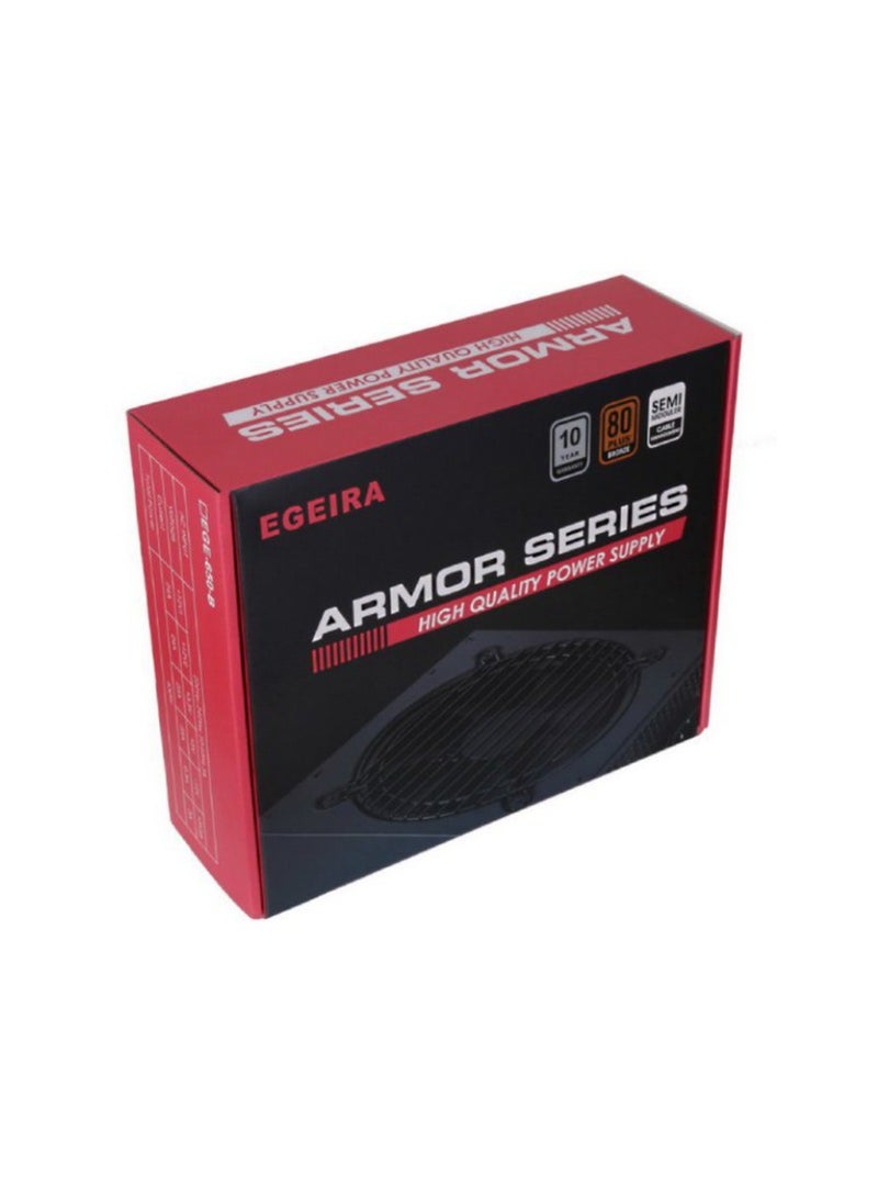 Egeira Real 650W,12CM Black Semi Modular 80+Bronze Power Supply - Image 1